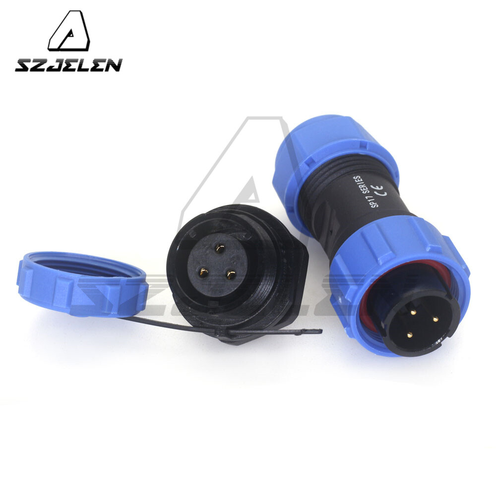 SP17 3Pin Panel Mount Wire Connector,IP67 Waterproof Cable Connector Plug Socket