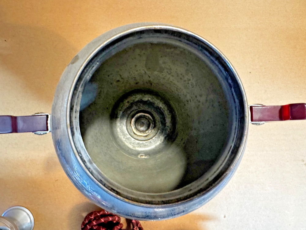 VINTAGE ART DECO COFFEE POT . ~ CHROME ELECTRIC PERCOLATOR