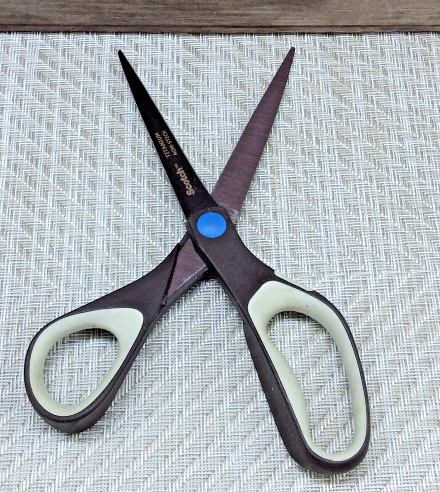 Scotch 8" Scissors Titanium Non-Stick Precision Ultra Edge Multipurpose SoftGrip