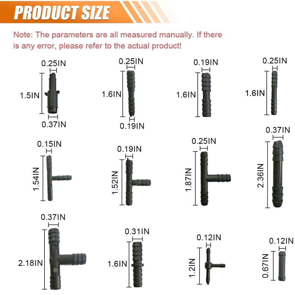Vacuum Line Kit 6PCS 5Ft Vacuum Hose Automotive+113PCS Vacuum Line Connectors