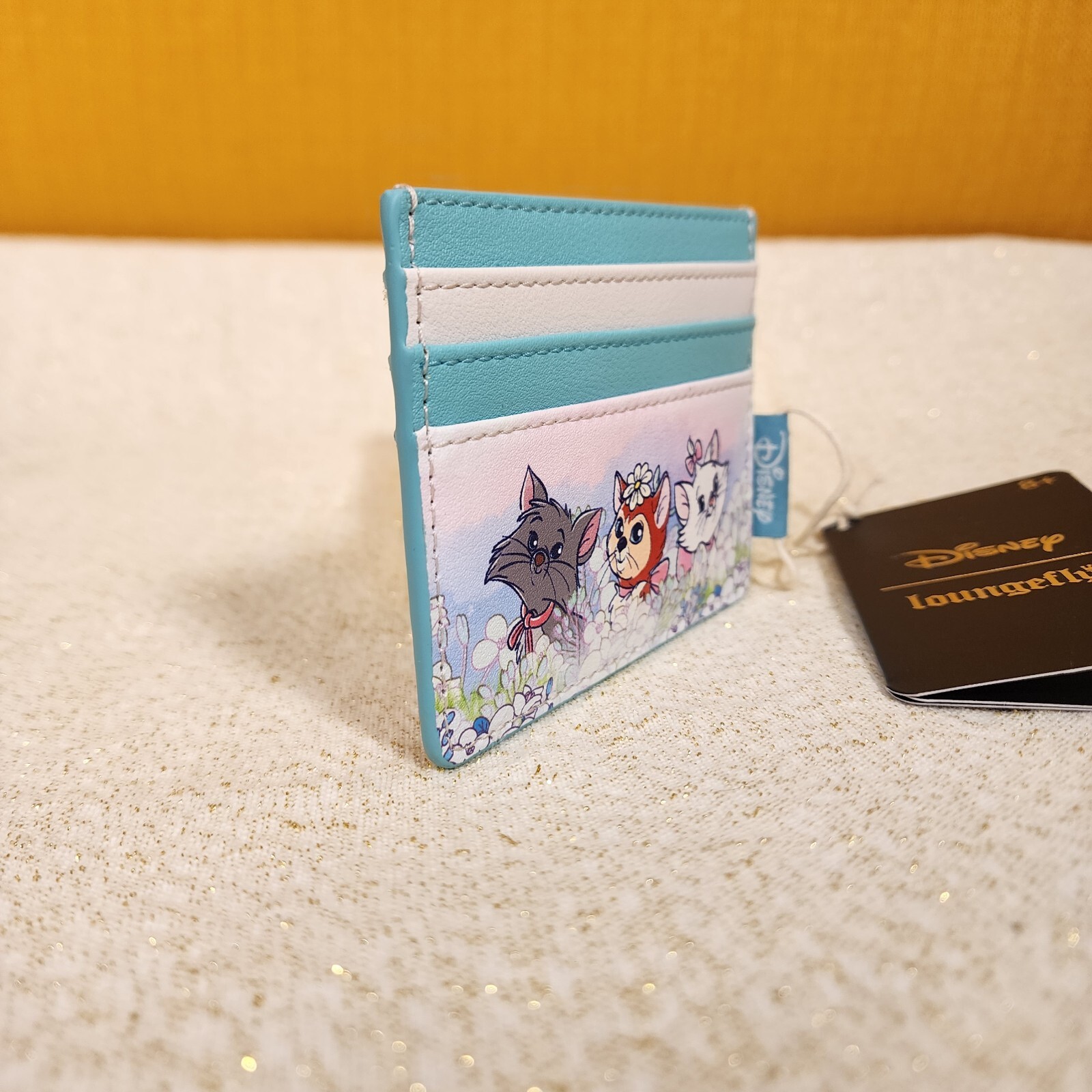 Loungefly Disney Cats Flower Field Cardholder Wallet Marie Dinah Figaro Oliver