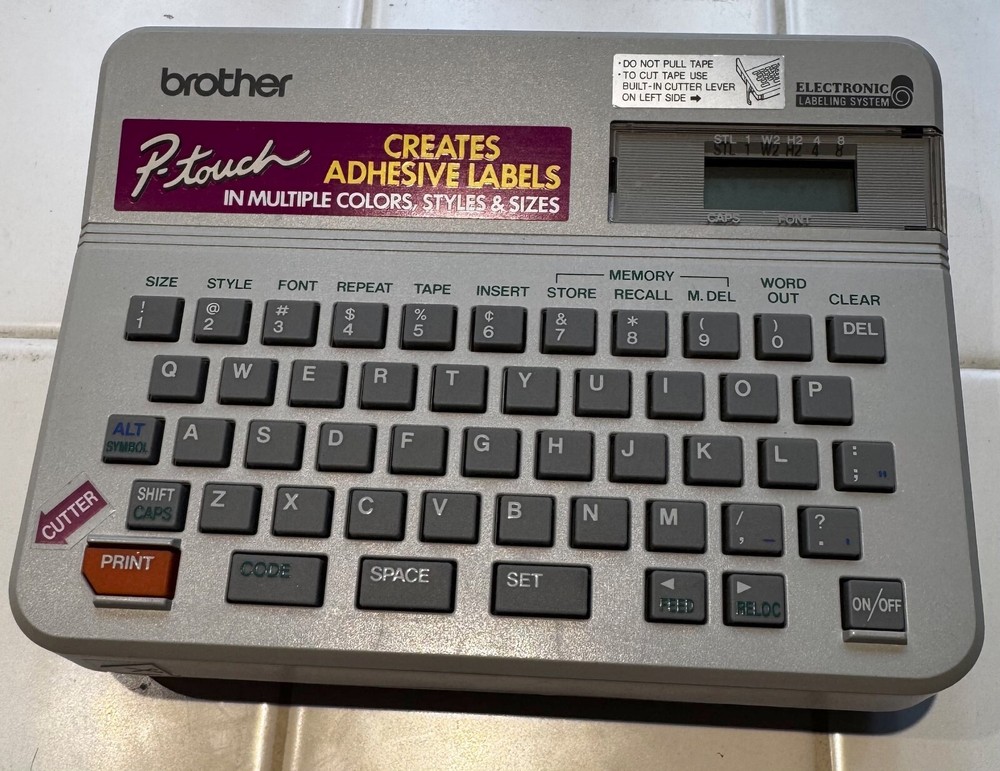 Brother P-Touch Electronic Labeling System Model PT-10 Tested