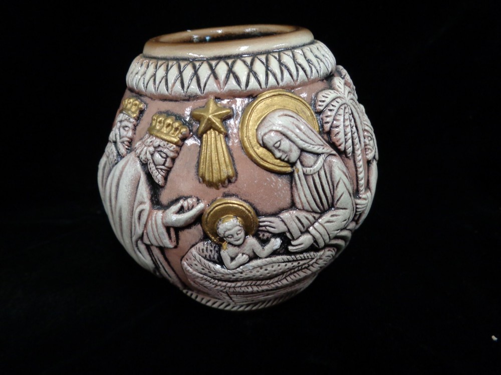 Nativity Tea Light Votive Candle Holder