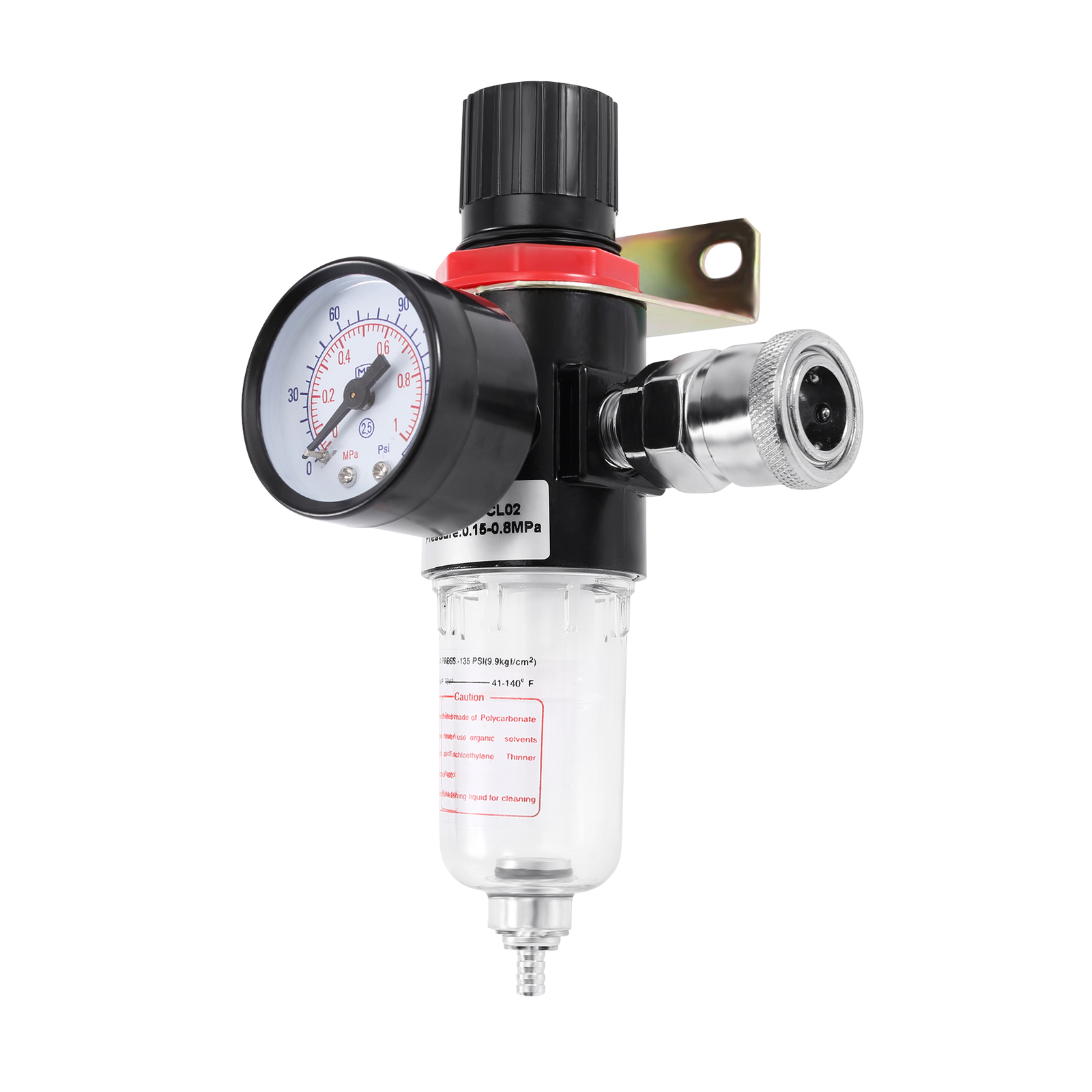 1/4" Air Brush Filter Regulator Gauge Compressor Water Moisture Trap