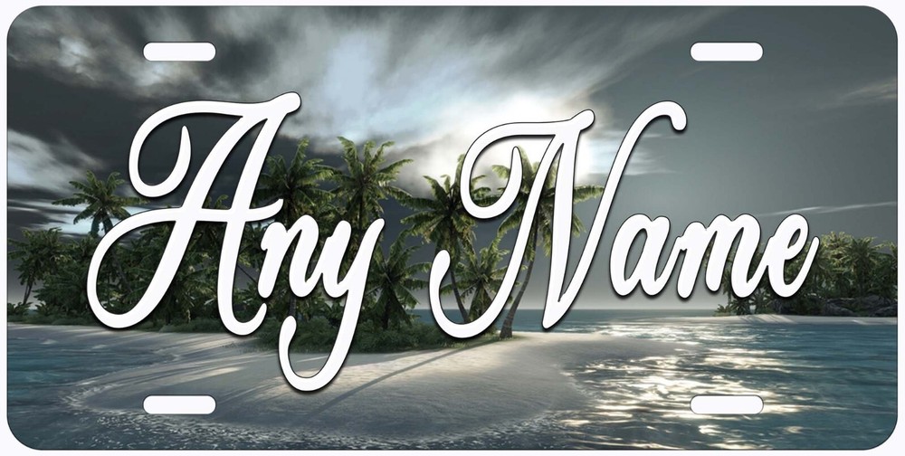Palm Island Personalized Novelty Car Auto License Plate Any Name