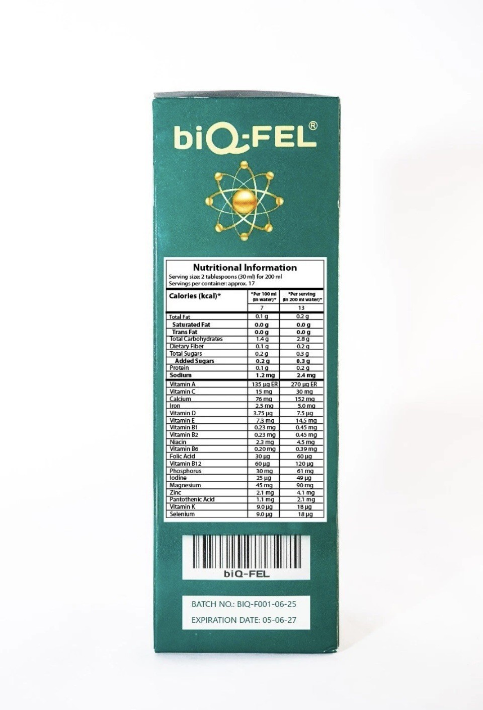✅ 1 BIQ-FEL - 500 ML (ORIGINAL) REMPLAZO DEL VITAFER L-GOLD ORIGINAL BIQFEL