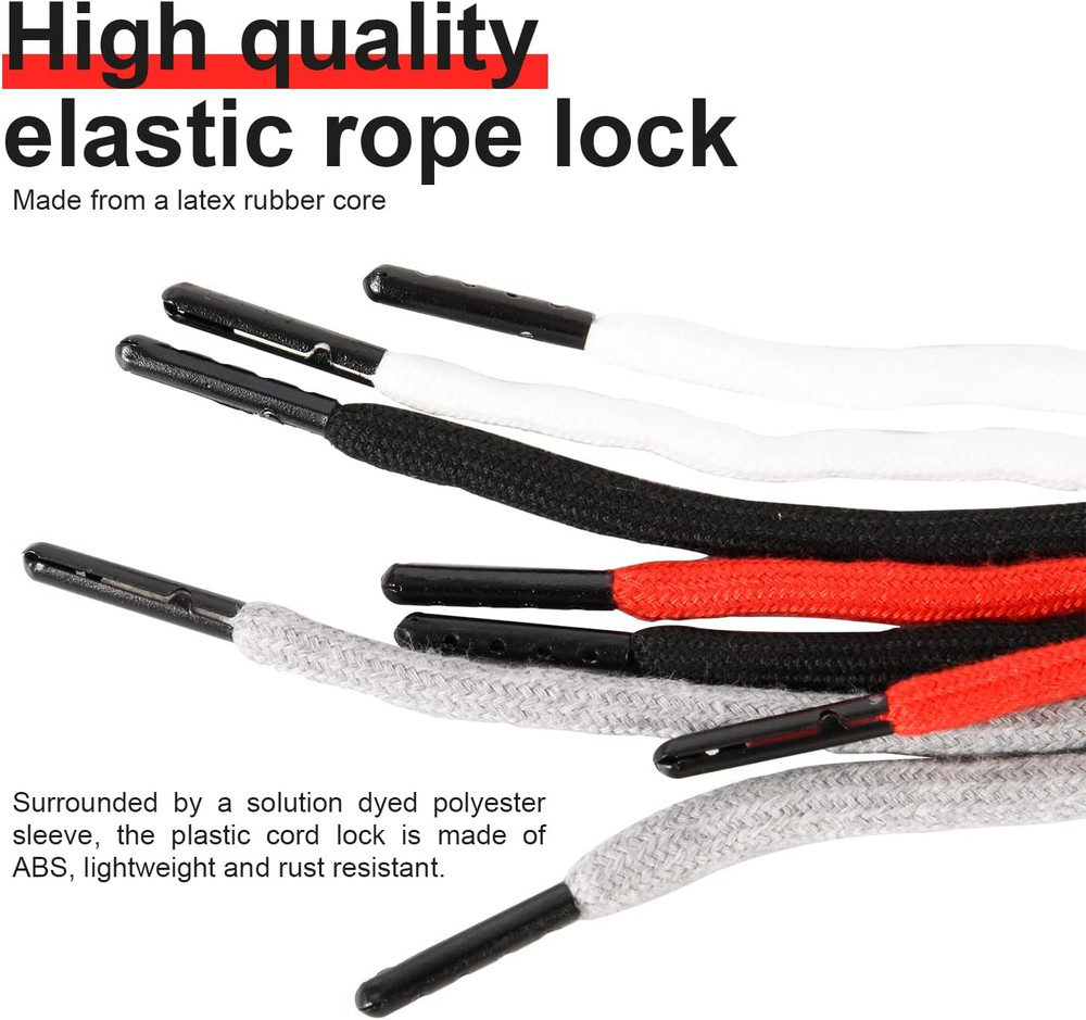Drawstring Cord Trim Replacement Cording with Easy Threaders+Cord Locks End Spri