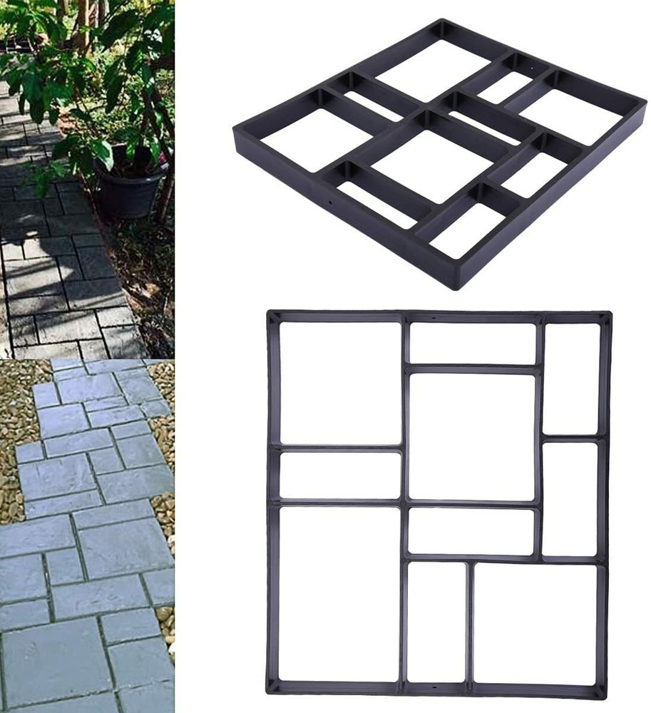 Grid Driveway Paving Pavement Mold Concrete Stepping Stone Path Maker NEW