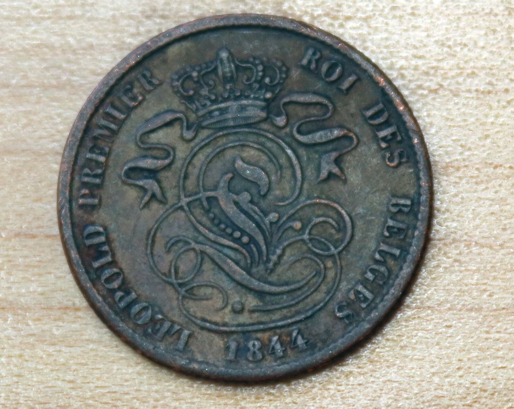 1844 Belgium 2 Centimes Leopold I