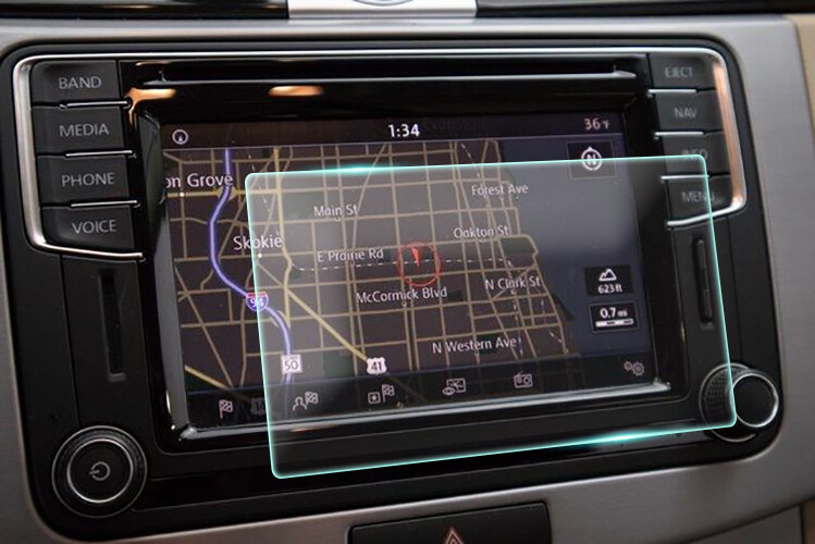 Crystal Clear Screen Protector for 2017 Volkswagen CC Vehicle Navigation