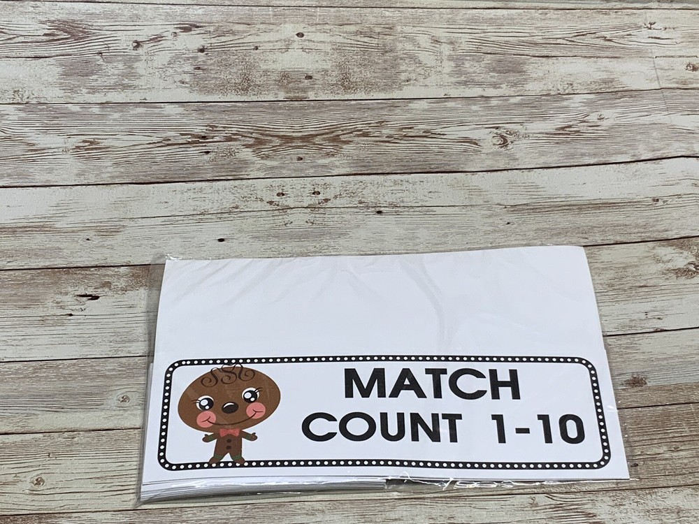 Gingerbread Boy - Themed Learning Centers - Count 0-10 Laminated