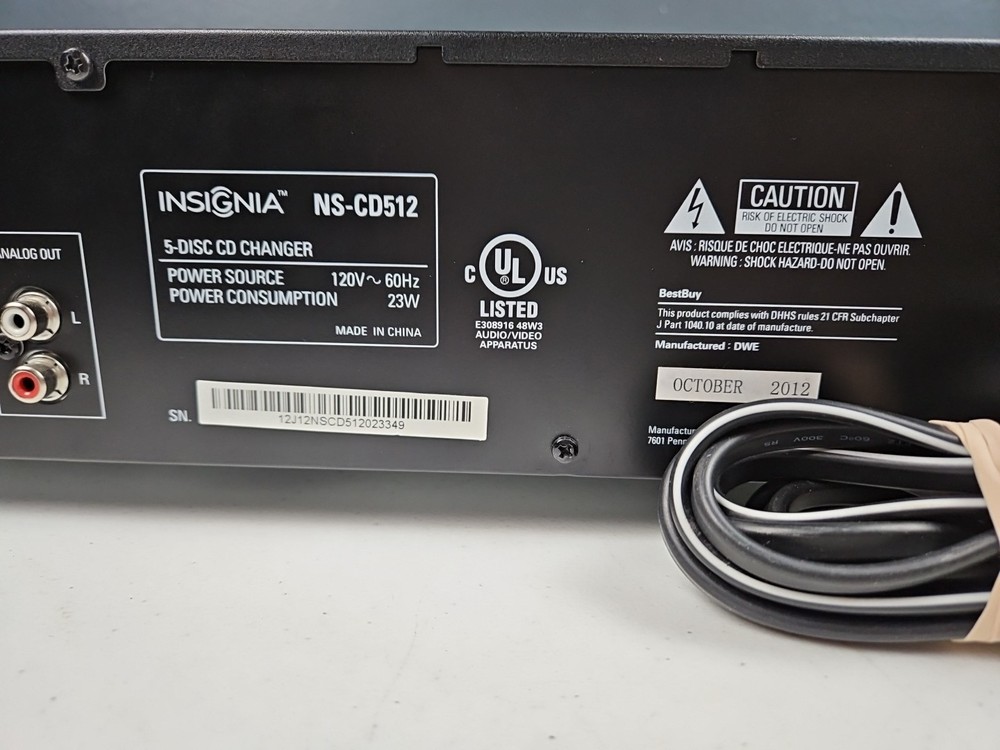 Insignia NS-CD512 5 Disc Auto Load System CD Changer Player with Remote