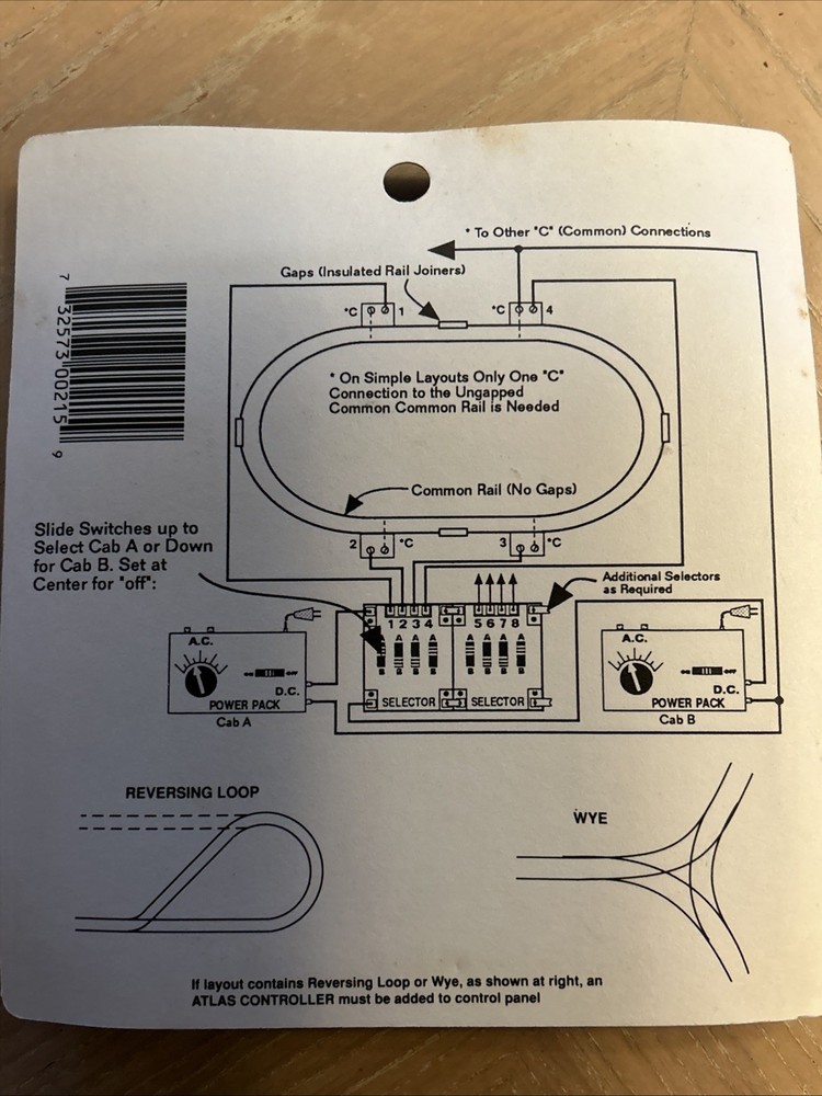Atlas 215 HO Scale Selector Switch
