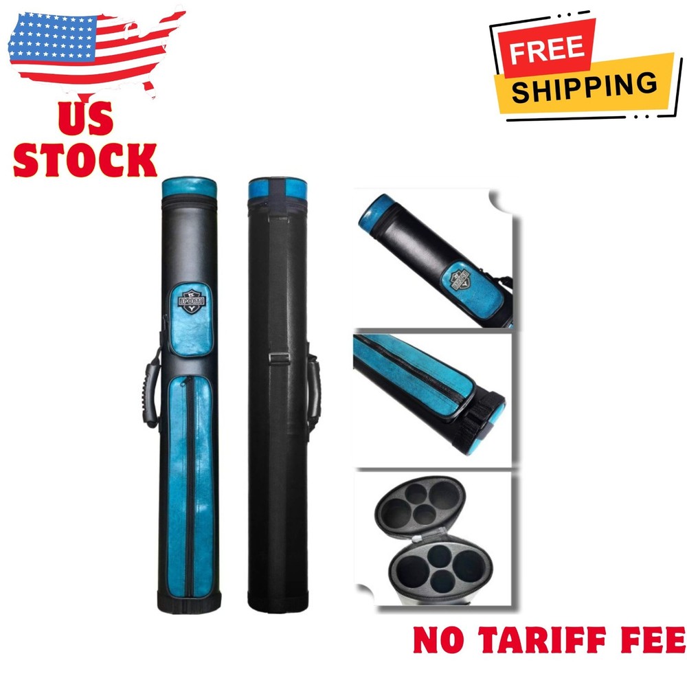 2x2 Hard cue case Oval Pool Cue Billiard Stick Carrying Case