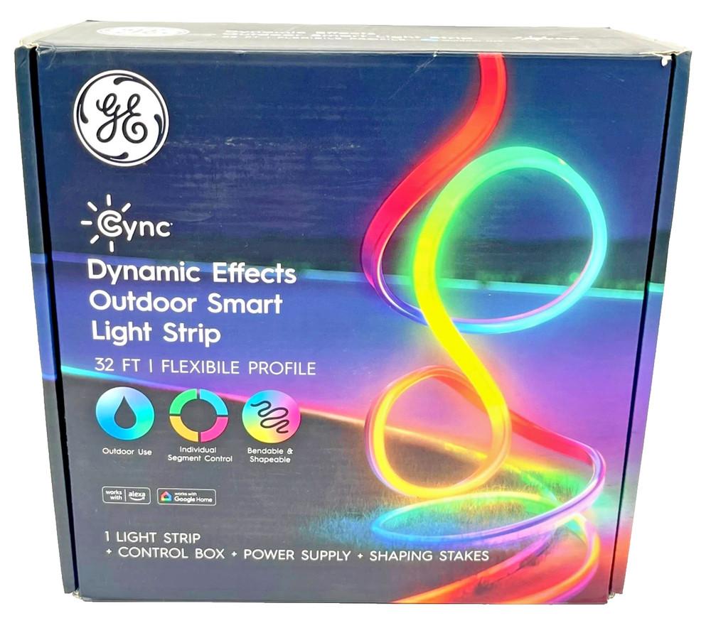 GE Cync Dynamic Effects Smart LED 32FT Light Strip with Music Sync