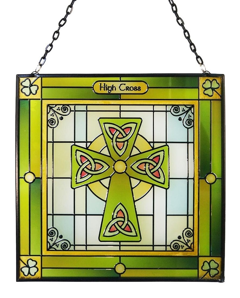 High Cross - Celtic Reflection Glass Panel Suncatcher