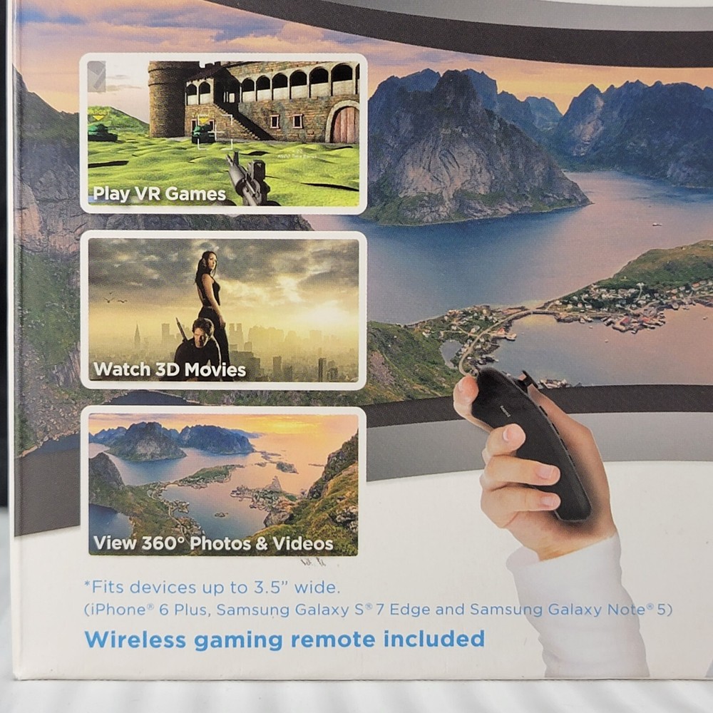 Cynoculars Virtual Reality 3D Headset Wireless - Gaming Remote Compatible