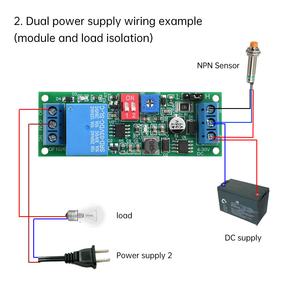 DC 4-30V 1 Way Time Delay Relay Module Adjustable Trigger Delay Switch Module