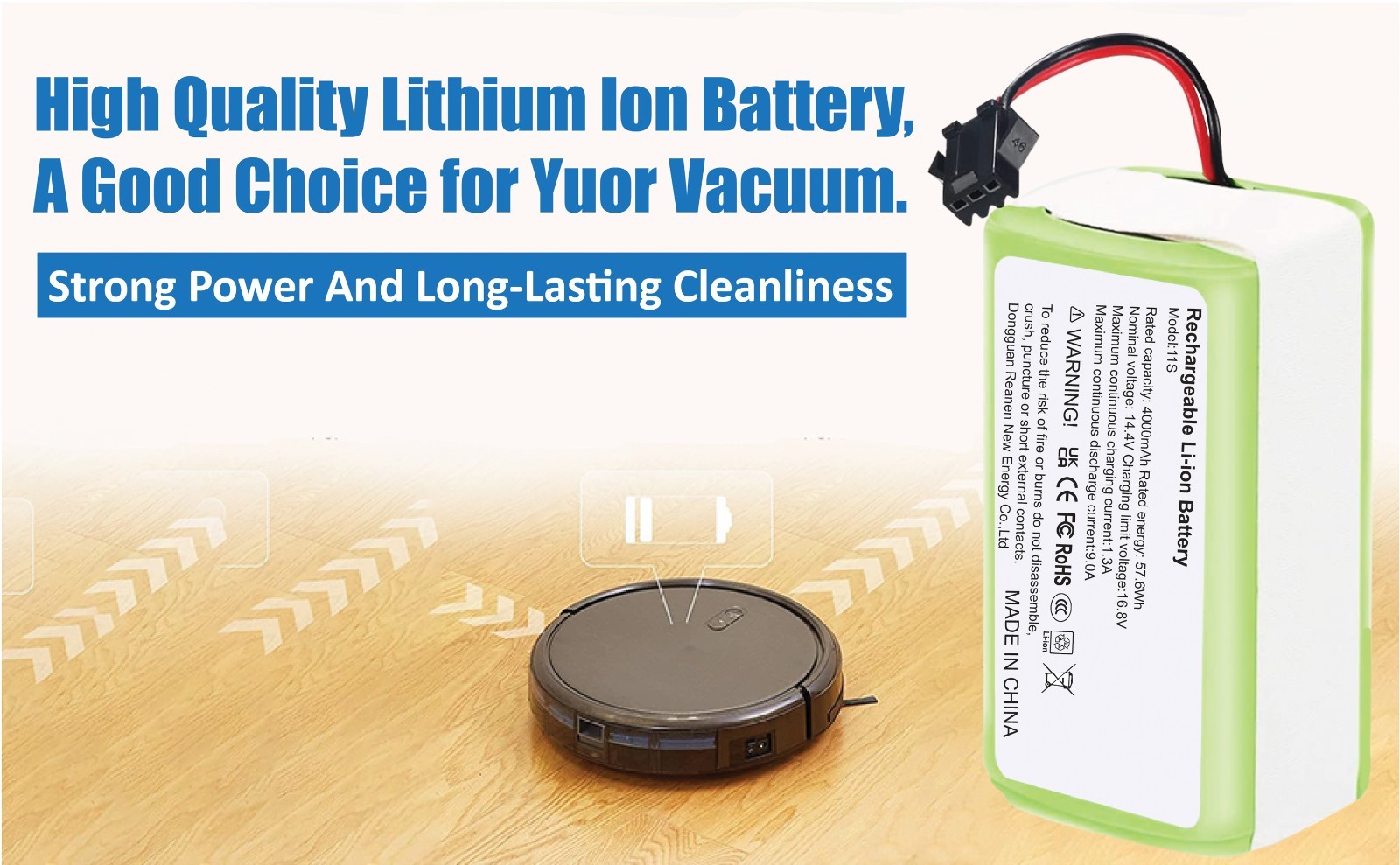 Eufy RoboVac 11S,11S Max, 12, 15T,15C,15C Max,25C,30,30C Max Battery Replacement