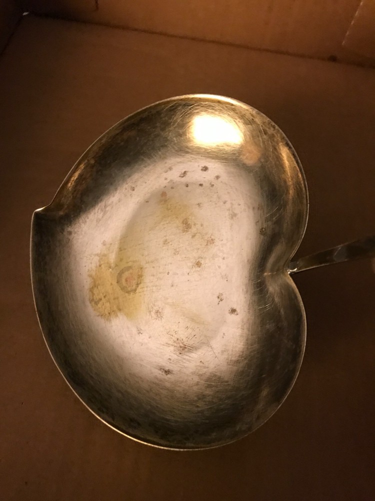 Vintage Silver plate Three Crowns Silversmiths Heart Shape Waterlily Tray Dish