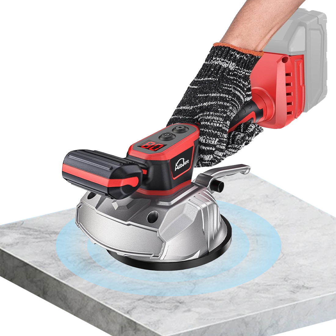 Tile Vibration Leveling Machine for Milwaukee 18V Battery,Suction Cup 8-speeds
