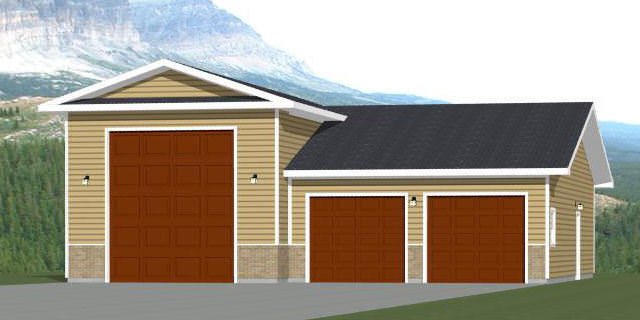 44x48 1 RV Garage - 1,921 sq ft - PDF Floor Plan - Model 1C