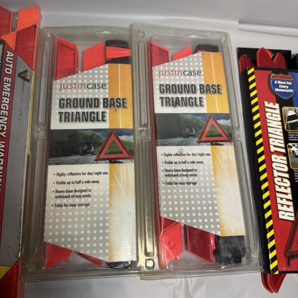6 Sets Victor Auto Emergency Warning Triangles Traffic Safety Triangle Road NEW