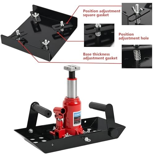 Bottle Jack Base Plate, Adjustable Size Stabilizing Landing Pad, Universal