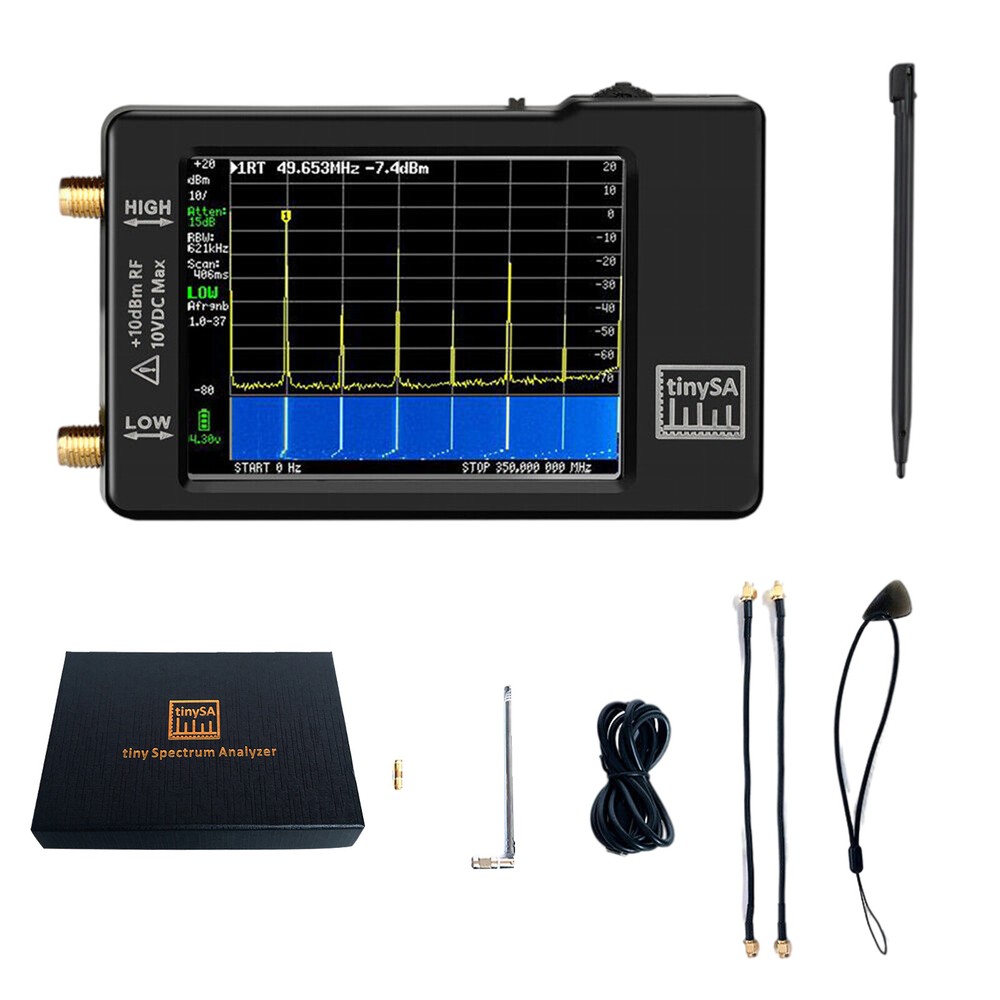 Handheld 2.8" LCD tiny Spectrum analyzer TinySA 100kHz to 960MHz Touch Control