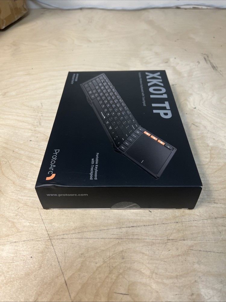 ProtoArc XK01 TP Foldable Keyboard Bluetooth Touchpad Open Box MISSING CABLE