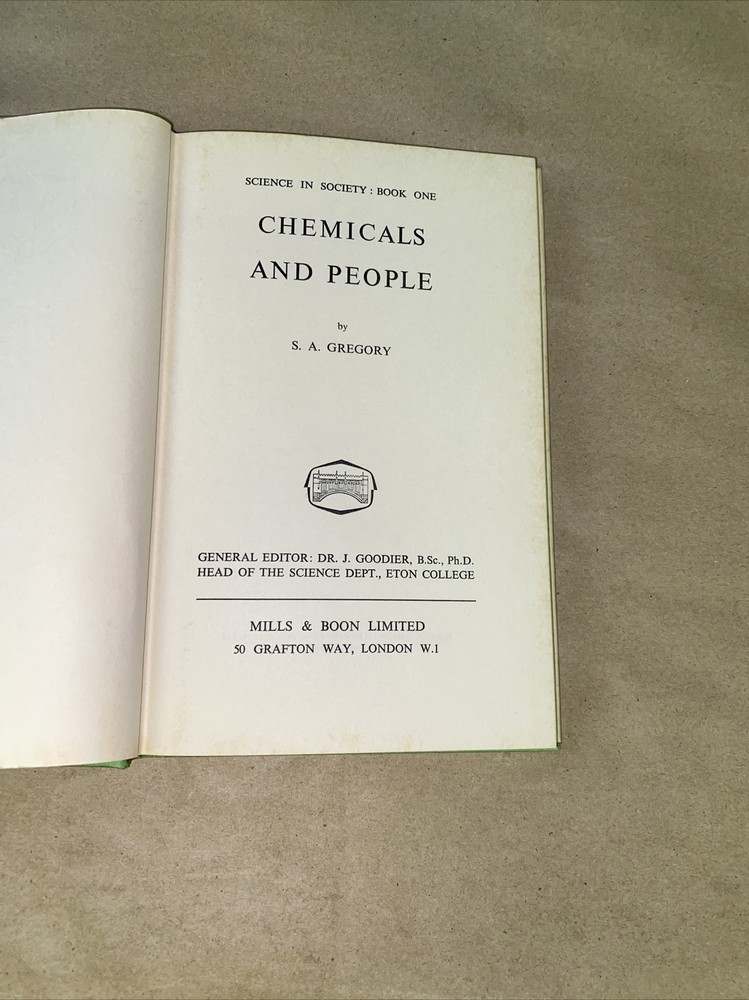 Chemicals And People By S. A. Gregory