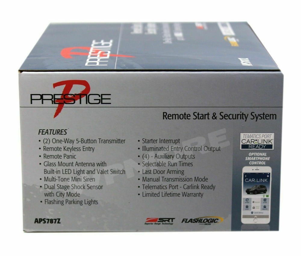 Prestige APS787Z Remote Start & Security 1-Mile + Flashlogic FLCAN Bypass Module