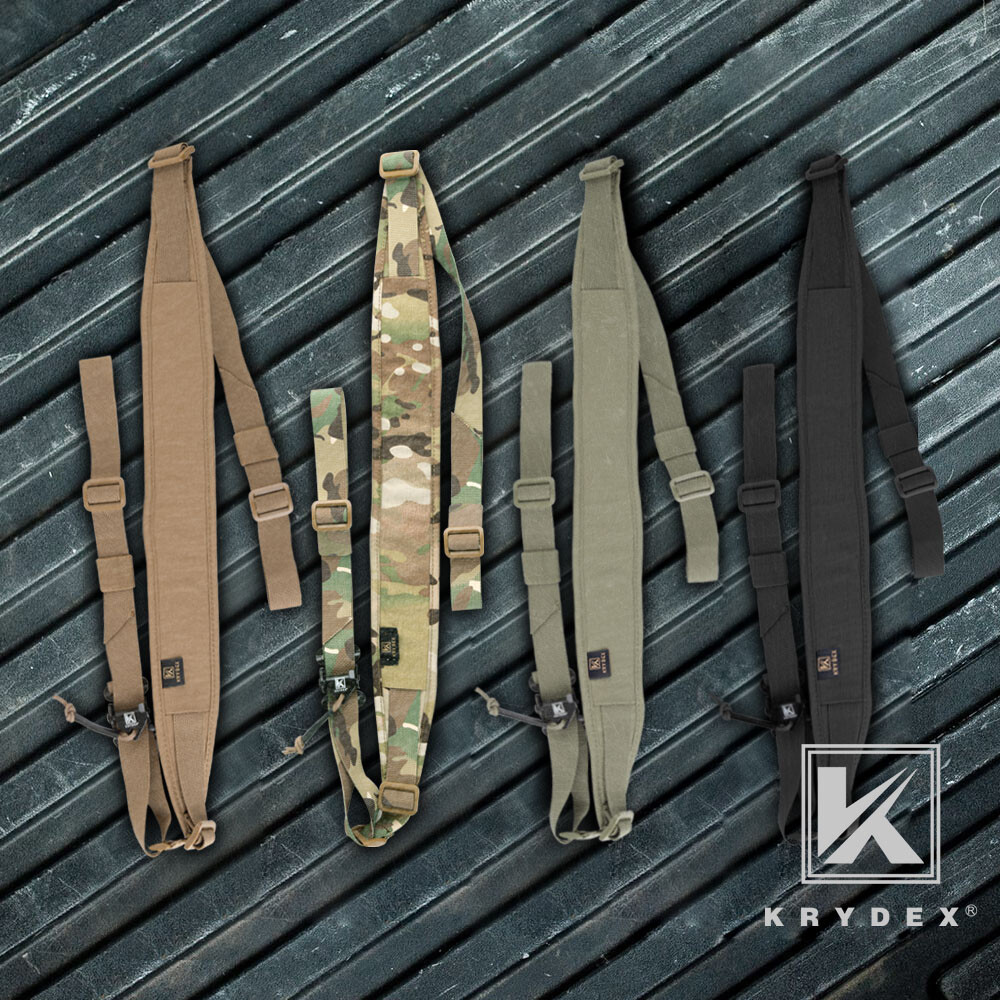 KRYDEX Tactical Sling Strap Slingster Pull Tab 2-Point Quick Adjust Coyote Brown