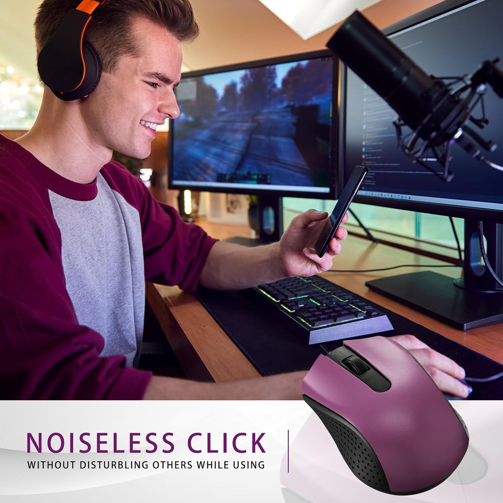 30 Pack USB Wired Mouse 3 Button Corded Computer Mice Bulk USB Mouse for PC Desk