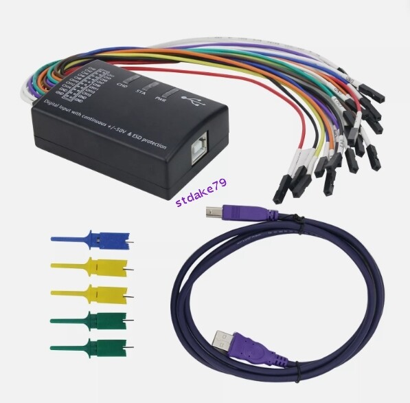 100M Max Sample Rate 16CH Support 1.2.10 Software US SHIP USB Logic Analyzer