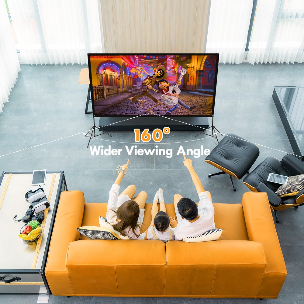 Outdoor Projector Screen with Stand SCREENMAX 120 inch Foldable Projector Screen