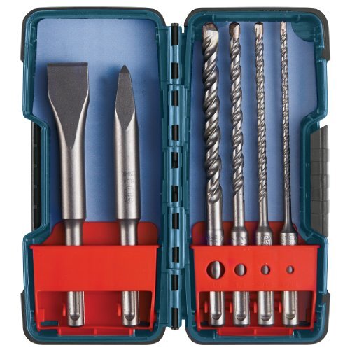 Bosch HCST006 SDS-plus Masonry Trade Bit Set, Chisels and Carbide, 6-piece