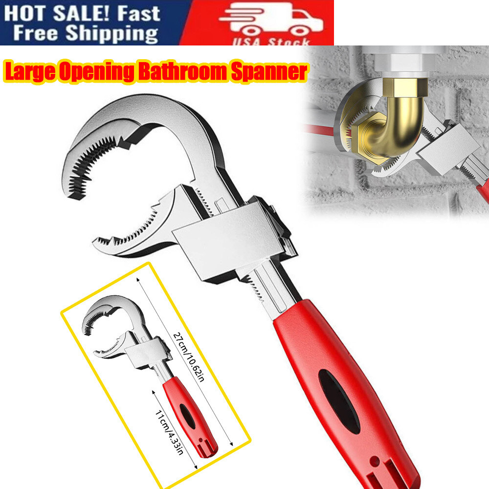 Large Opening Bathroom Spanner Aluminum Alloy Material Open End Spanner