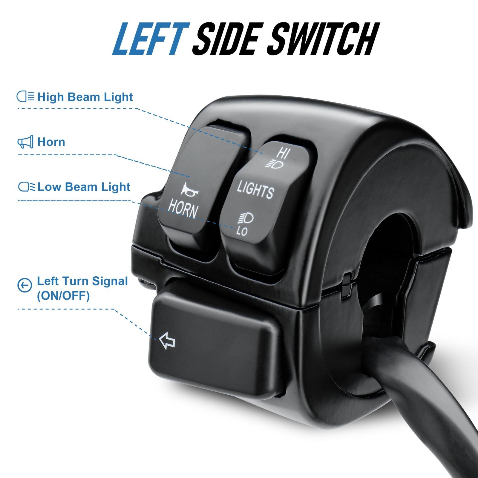 Handlebar Switch Control with Wiring Harness for Harley 1996-2006 Dyna Softail