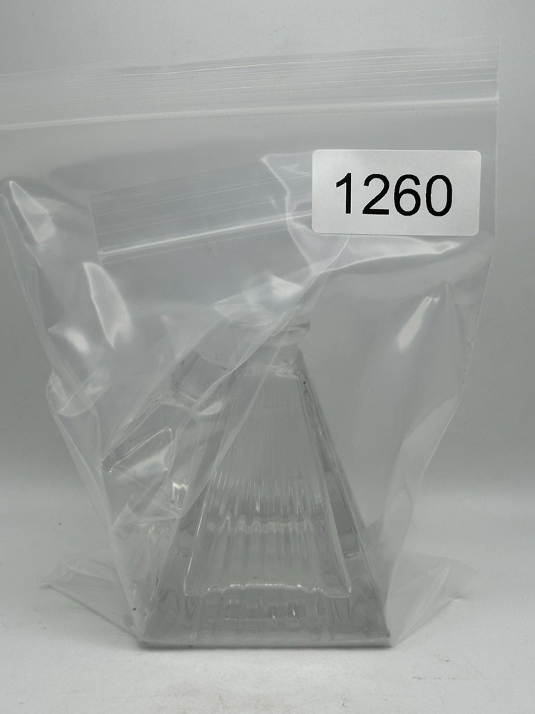 Art Deco Leaded Crystal Triangular Perfume Bottle With Stopper