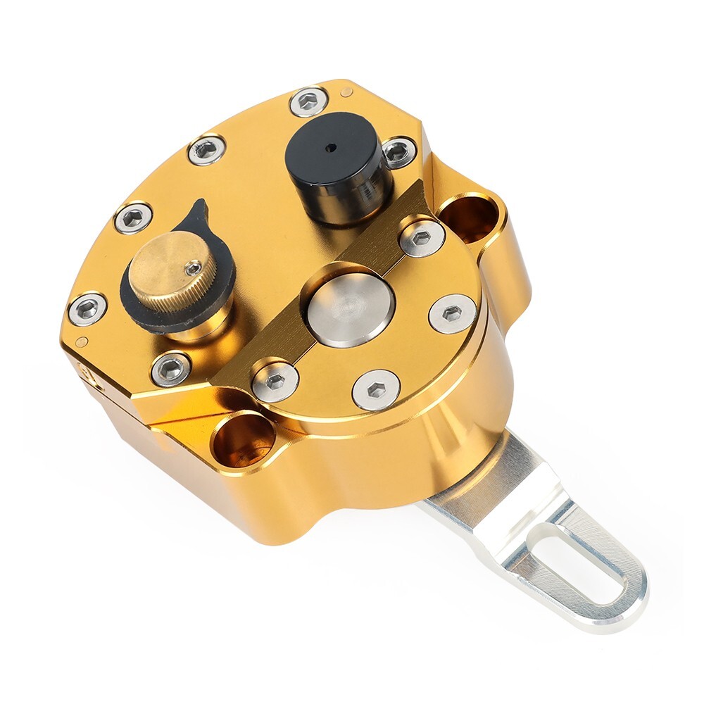 CNC Steering Damper Stabilizer Universal Reversed Safety Control Adjustable Gold