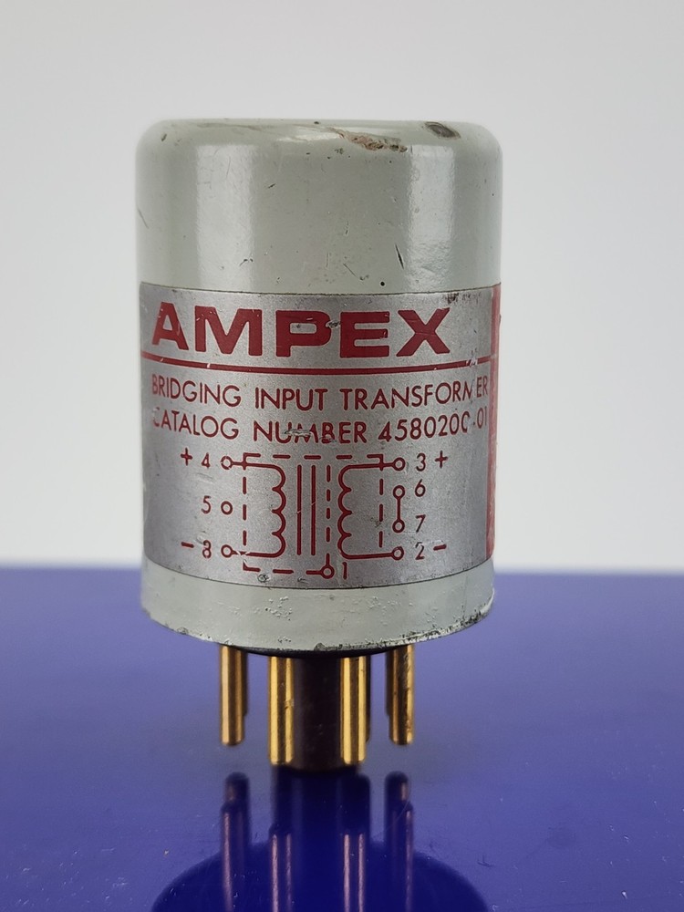 Vintage Ampex 4580200-01 Bridging Input Transformer Octal 8-Pin Tested AS IS #4