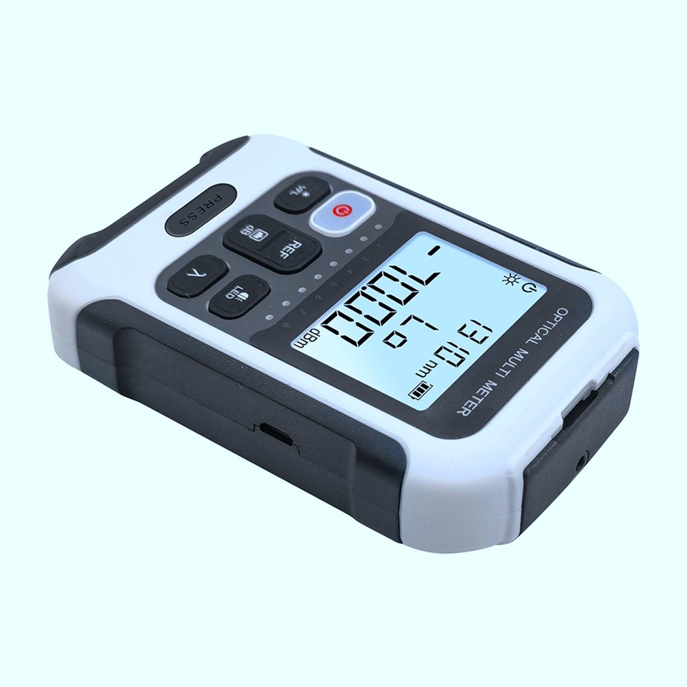 Optical Fiber Power Meter White Fiber Optic Tester For Communication Engineering
