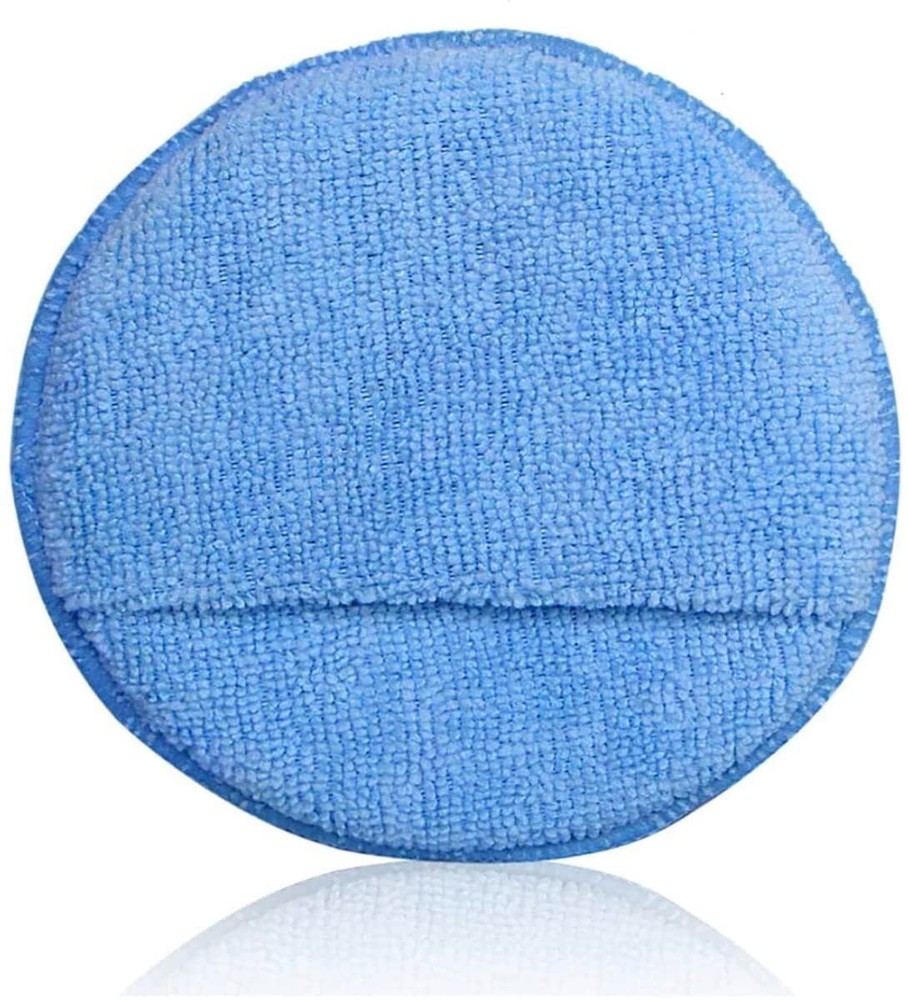 10PCS Microfiber Wax Applicator 5" Diameter Soft Microfiber Wax Applicator Pads