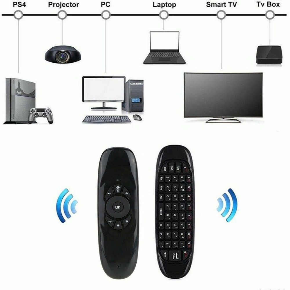 Mini 2.4G Remote Control Wireless Keyboard Air Mouse for PC Smart TV Android BOX