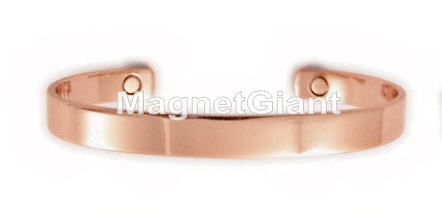 1/4 inch Plan - Solid Copper Magnetic Bangle Bracelet Cuff Man & Women - BG34C