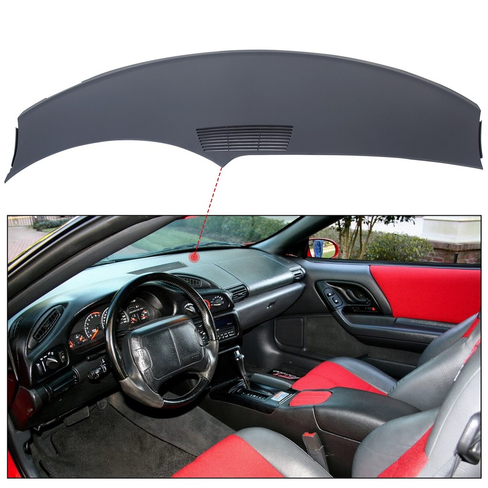 For 1993-1996 Chevrolet Camaro Front Upper Molded Dash Pad Cover Cap in Gray