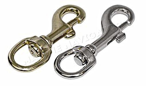 Marine instruments Brass snap hook with swivel 80mm
