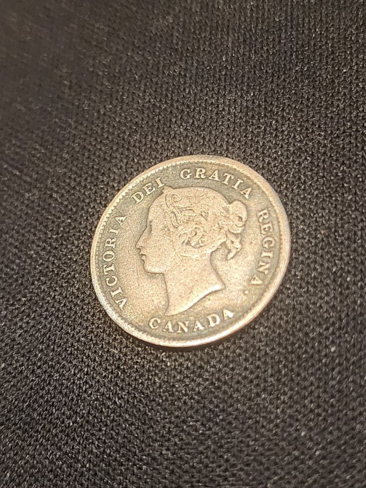 1894 Canada 5 Cents Silver Coin