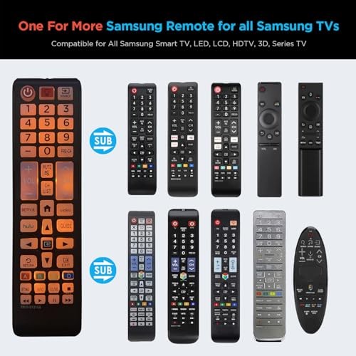 BN59-01315A Universal Backlit Remote Control for Samsung TV Remote Replacement